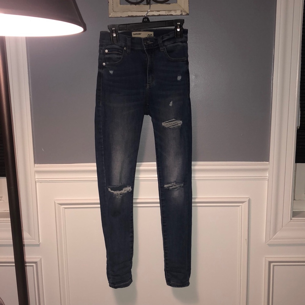 Garage high rise skinny jeans